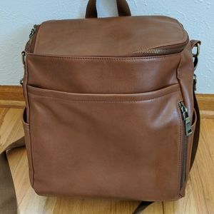 Azaria La Mere Bag in Camel with gold hardware